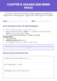 Healing and Inner Peace Workbook