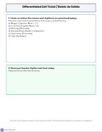 Explorando Ritmos: Bilingual Rhythm Lesson