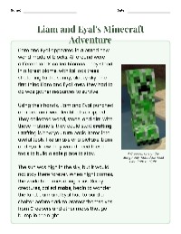 Liam and Eyal's Minecraft Adventure