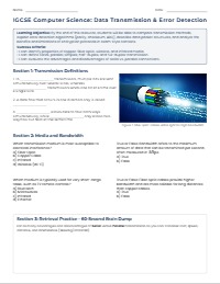 IGCSE Computer Science: Data Transmission Mastery