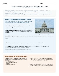 Articles IV-VII Constitution Guide
