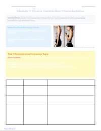 Principles of Muscle Function Laboratory Manual
