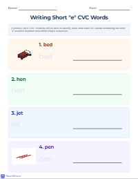 Short Letter E CVC Fun