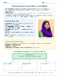 Ch 22-23 Malala's Story: Central Idea Practice