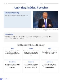 Analyzing Rhetorical Techniques in Political Speeches
