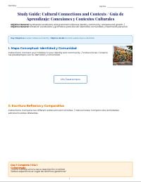 Avancemos 2 Preliminary Lesson Heritage Study Guide