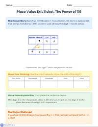 Exit Ticket: 10 Times Greater
