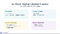 16-Week Digital Literacy Course Overview