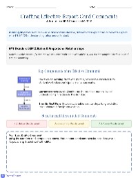 Effective Report Card Comments on Ratios