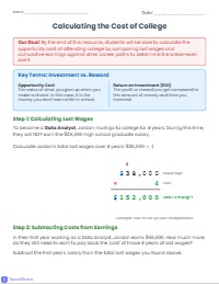 Calculating Opportunity Cost