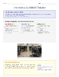 Athletic Training Writing Conventions
