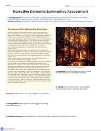 Elements of Story Summative Assessment