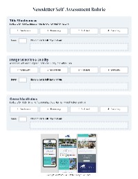 Evaluating Newsletter Design and Content