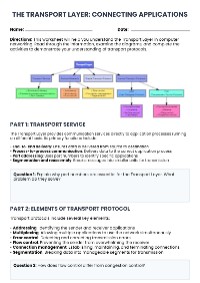 Understanding the Transport Layer