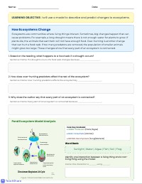 Predicting Ecosystem Changes with Models