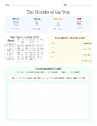 Learning About the Months of the Year