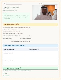 تحليل قصيدة شيخ العرب محمد المهيري
