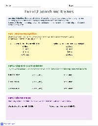 Phonological Awareness Skills Practice