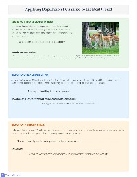 Population Ecology Vocabulary Builder