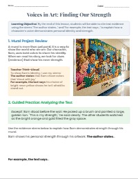 Guided Practice: Applying Evidence Stems to a Speaker's Voice