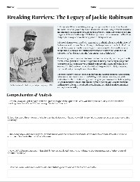Jackie Robinson's Impact on Sports and Society