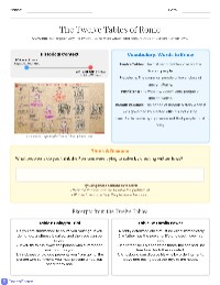 Overview of the Twelve Tables