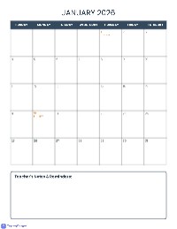 January School Calendar