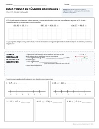 Práctica: Suma y Resta de Números Racionales