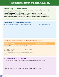 Vital Vitamins Project