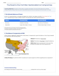 Causes of the American Civil War Study Guide