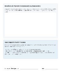 IEP Parent Input Form Overview