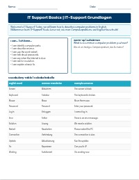 Essential English Vocabulary for IT Support