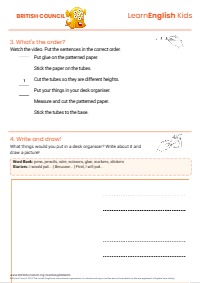 make it a digital worksheet for students to be able to type in answers. and add key words and scaffolds for students to use in their writing activity