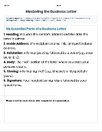 The Business Letter Blueprint