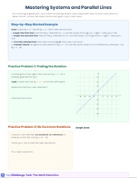 Mastering Linear Equations and Systems Intervention
