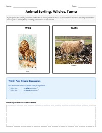 Interactive Animal Characteristics Sorting Resource