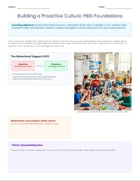 Implementing Positive Behavioral Interventions and Supports