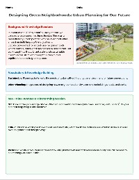 Sustainable Future: Design a Green City