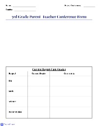 3rd Grade Parent-Teacher Conference Guide