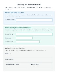 Filling Out Personal Information Forms