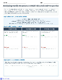 Family Structure Analysis Worksheet