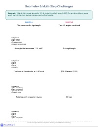 4th Grade Math Quantitative Reasoning Practice