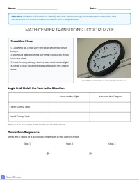 Math Center Rotation Logic Puzzle