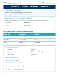 Using Articles A, An, and The