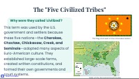 Understanding Indian Removal