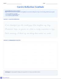 Reflective Cursive Writing Practice Packet