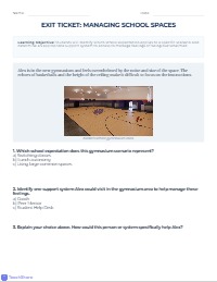 Transition Exit Ticket