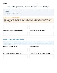 Digital Drama Analysis Worksheet