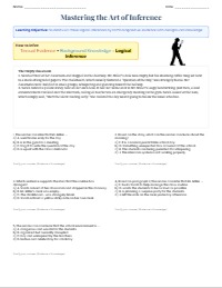 Mastering Inferences: A 4th Grade Practice Worksheet