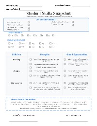 Student Skills Overview